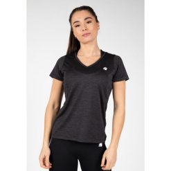 Elmira V-Neck Koszulka - Czarny. Czarne koszulki sportowe damskie GORILLA WEAR, s, bez wzorów, sportowe, bez kołnierzyka. Za 170.00 zł.