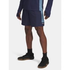 Spodenki Treningowe Męskie Under Armour Ua Tech Utility Shorts. Niebieskie krótkie spodenki sportowe męskie Under Armour, m, bez wzorów, na fitness i siłownię. W wyprzedaży za 93.48 zł.