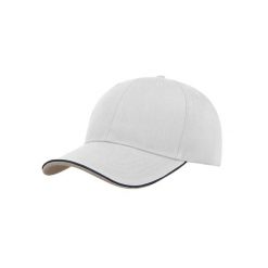 Czapka Z Daszkiem Zoom Piping Sandwich Sports 6 Panel Contrast. Białe czapki i kapelusze damskie ATLANTIS, bez wzorów. Za 40.99 zł.
