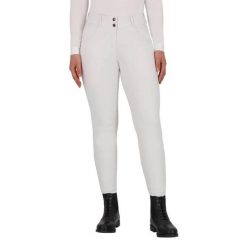 Damskie legginsy jeździeckie QHP Vaila. Białe legginsy sportowe damskie QHP, s, bez wzorów, z materiału, na fitness i siłownię. Za 451.50 zł.