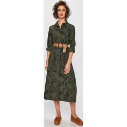 Answear - Sukienka. Zielone sukienki damskie ANSWEAR, l, bez wzorów, z bawełny, casualowe, bez kołnierzyka, bez ramiączek. W wyprzedaży za 119.90 zł.
