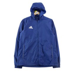 Kurtka przeciwwiatrowa męska Core 15 Rain Jacket. Niebieskie kurtki męskie Adidas, m, bez wzorów, eleganckie, bez kaptura. Za 146.96 zł.