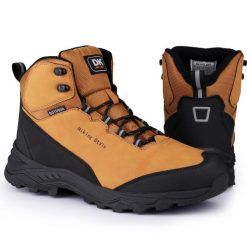 Buty zimowe męskie trekkingowe DK HIKER. Brązowe trekkingi męskie DK, na zimę. Za 169.00 zł.