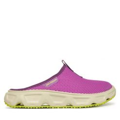Klapki Salomon. Fioletowe klapki damskie Salomon, bez wzorów, bez obcasa. Za 319.99 zł.
