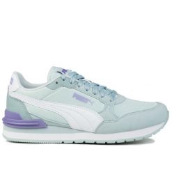 Buty damskie sportowe Puma ST RUNNER V4 MESH. Białe obuwie sportowe damskie Puma, bez wzorów, z meshu, trekkingowe. W wyprzedaży za 179.00 zł.