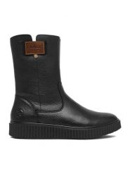 Rieker Botki CEO-Y4355-00 Czarny. Czarne botki damskie Rieker, ze skóry, bez obcasa, na płaskiej podeszwie, bez zapięcia. Za 429.99 zł.