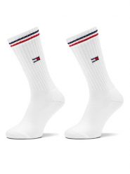 Tommy Hilfiger Skarpety długie 701228176 Biały. Białe skarpety damskie Tommy Hilfiger, bez wzorów, z bawełny. Za 59.99 zł.
