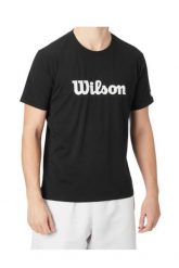 Koszulka Wilson Team Graphic. Czarne koszulki sportowe męskie Wilson, m, bez wzorów, z materiału, bez kołnierzyka, bez ramiączek, na fitness i siłownię. Za 176.50 zł.