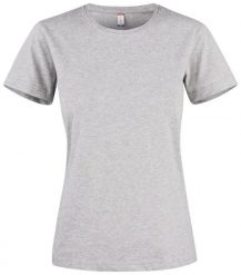 Clique Premium Fashion-T Women – Premiumowa koszulka damska z bawełny – grey. Szare t-shirty damskie CLIQUE, xl, bez wzorów, z bawełny, klasyczne, bez kołnierzyka. Za 118.10 zł.