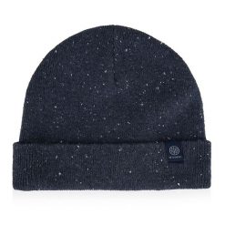 Męska wywijana czapka zimowa WINTER BETLEWSKI® granatowy. Niebieskie czapki i kapelusze męskie na zimę, bez wzorów. Za 24.60 zł.