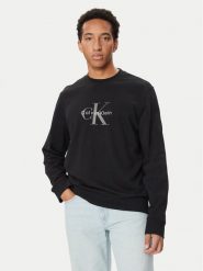 Calvin Klein Jeans Bluza 350 Terry LV04RG278G Czarny Regular Fit. Czarne bluzy męskie Calvin Klein Jeans, l, bez wzorów, z bawełny, bez kaptura. Za 313.99 zł.