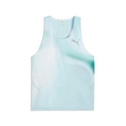Puma M Lightspeed Ultraweave Graphic Singlet Koszulka Bez Rękawów Dorośli. Niebieskie koszulki sportowe męskie Puma, l, bez wzorów, z materiału, bez kołnierzyka, bez ramiączek, do biegania. Za 381.99 zł.