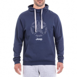 Bluza w kolorze granatowym. Niebieskie bluzy męskie Jeep, z nadrukiem. W wyprzedaży za 114.95 zł.