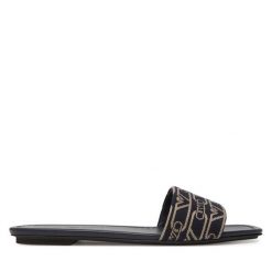 Klapki Emporio Armani. Niebieskie klapki damskie Emporio Armani, bez wzorów, bez obcasa. Za 949.99 zł.