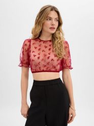 Krüger Dirndl bluzka w stylu dirndl Kobiety czerwony, 36. Czerwone bluzki damskie Krüger Dirndl, bez wzorów, klasyczne, bez kołnierzyka, bez ramiączek. Za 249.95 zł.