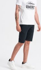 Ombre Męskie bawełniane szorty dresowe BASIC czarne V9 OM-SRBS-0149 L. Czarne krótkie spodenki sportowe męskie Ombre, l, bez wzorów, z bawełny. Za 49.99 zł.