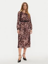 Rinascimento Sukienka codzienna CFC0121279003 Brązowy Slim Fit. Brązowe sukienki damskie Rinascimento, na co dzień, xs, bez wzorów, z syntetyku, bez kołnierzyka, bez ramiączek, proste. Za 429.99 zł.
