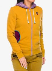 Bluza z kapturem damska E9 Bea. Żółte bluzy damskie E9, l, z aplikacjami, z bawełny, z kapturem. Za 395.99 zł.