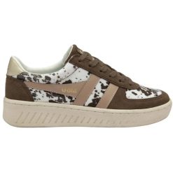 Damskie zamszowe buty sportowe Gola Grandslam Savanna. Brązowe obuwie sportowe damskie Gola, bez wzorów, ze skóry, tenisowe. Za 493.95 zł.