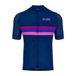Damska koszulka rowerowa z krótkim rękawem - Sunset. Fioletowe koszulki sportowe damskie KEADA SPORTS, s, bez wzorów, bez kołnierzyka, bez ramiączek, rowerowe. Za 332.00 zł.