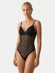 HUGO Body 50566811 Czarny. Czarne body damskie Hugo, l, bez wzorów, z syntetyku. Za 364.99 zł.