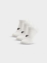 4F Skarpetki krótkie (3-pack) damskie - białe 35-38. Białe skarpety damskie 4f, bez wzorów, z bawełny. Za 49.99 zł.