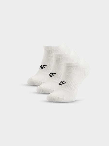 4F Skarpetki krótkie (3-pack) damskie - białe 35-38. Białe skarpety damskie 4f, bez wzorów, z bawełny. Za 49.99 zł.