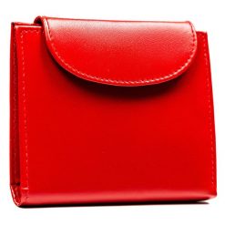 Niewielki portfel damski ze skóry naturalnej w czerwonym kolorze zamykany na zatrzask 4U Cavaldi N202-SCL-BL. Czerwone portfele damskie 4U Cavaldi, bez wzorów, ze skóry. Za 69.99 zł.