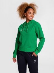 Damska bluza z kapturem Hummel Go 2.0. Czarne bluzy damskie Hummel, xl, bez wzorów, z bawełny, z kapturem, na fitness i siłownię. Za 233.50 zł.