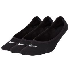 Skarpetki NoShow Dla Kobiet (zestaw 3 Sztuk). Czarne skarpety damskie Nike, bez wzorów, z bawełny. Za 111.99 zł.