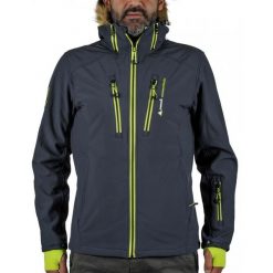 Kurtka softshellowa ze sztucznym futrem Peak Mountain Casada. Szare kurtki snowboardowe męskie Peak Mountain, m, bez wzorów, bez kaptura, narciarskie. W wyprzedaży za 293.00 zł.