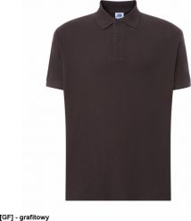 JHK PORA 210 - męskie polo z krótkim rękawem 100% stabilizowana bawełna, 200- 210g - grafitowy 2XL. Szare koszulki polo męskie JHK, m, bez wzorów, z bawełny, bez ramiączek. Za 34.87 zł.
