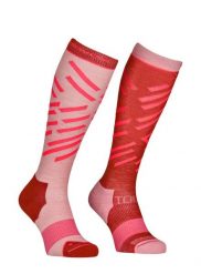 Skarpety skiturowe damskie Ortovox Ski Tour Long Socks. Czerwone skarpety damskie ORTOVOX, bez wzorów, z elastanu. Za 192.49 zł.