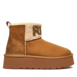 Śniegowce REPLAY. Brązowe śniegowce i trapery damskie Replay. Za 489.99 zł.