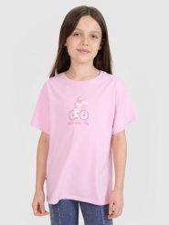 4F T-shirt regular z nadrukiem dziewczęcy - różowy 122 (6-7 lat). Czerwone t-shirty i topy dla dziewczynek 4f, bez wzorów, z bawełny, bez ramiączek. W wyprzedaży za 19.99 zł.