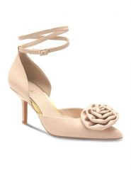 Eva Minge Szpilki ROSE-V1520-15 Beżowy. Brązowe szpilki damskie Eva Minge, bez wzorów, ze skóry, bez obcasa, bez zapięcia. Za 239.99 zł.