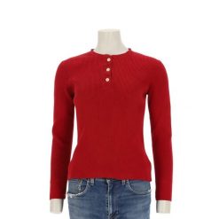 Second life - Sweter damski czerwony - Jak nowy. Czerwone swetry damskie Ralph Lauren, l, bez wzorów, casualowe, bez kołnierzyka, bez ramiączek, bez kaptura. Za 106.46 zł.