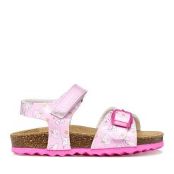 Sandały Geox. Czerwone sandały dziewczęce Geox, bez zapięcia. Za 199.99 zł.