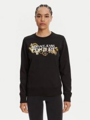 Versace Jeans Couture Bluza 78HAIC06 Czarny Regular Fit. Czarne bluzy damskie Versace Jeans Couture, m, bez wzorów, z bawełny, bez kaptura. Za 629.99 zł.