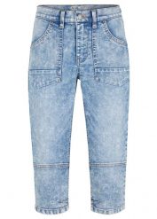 Jeansy rybaczki, mid waist, ze stretchem. Niebieskie jeansy damskie bonprix. Za 112.99 zł.
