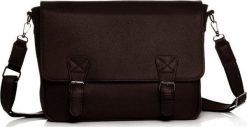BRĄZOWA SKÓRZANA LISTONOSZKA MĘSKA TORBA NA RAMIĘ SOLOME MERLO. Brązowe torby na ramię męskie Solome, bez wzorów, na ramię, małe. Za 319.00 zł.