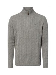 Polo Ralph Lauren Sweter z mieszanki wełny i kaszmiru Mężczyźni Kaszmir szary, XL. Szare swetry przez głowę męskie Polo Ralph Lauren, m, bez wzorów, z kaszmiru, bez kołnierzyka. Za 1,199.95 zł.