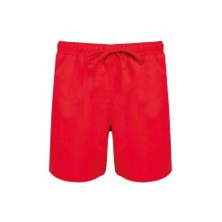 Ekologiczne spodenki kąpielowe Kariban. Czerwone kąpielówki męskie KARIBAN, xs, bez wzorów, z tkaniny. Za 192.00 zł.
