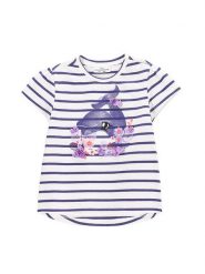 Coccodrillo T-Shirt WC5143201HGN Fioletowy Regular Fit. Fioletowe t-shirty i topy dla dziewczynek COCCODRILLO, bez wzorów, z bawełny, bez ramiączek. Za 26.99 zł.