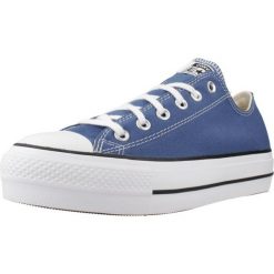 Buty CONVERSE CHUCK TAYLOR ALL STAR LIFT OX Niebieski. Niebieskie trampki i tenisówki damskie Converse, bez wzorów, z tkaniny, retro, bez zapięcia. Za 361.70 zł.