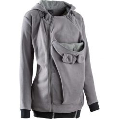 Bluza ciążowa z polaru, z wstawką niemowlęcą, na okres ciąży i po porodzie bonprix dymny szary. Bluzy dla dziewczynek marki bonprix. Za 129.99 zł.