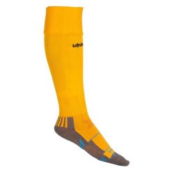 Skarpetki Uhlsport Team Pro Player. Brązowe legginsy sportowe męskie Uhlsport, bez wzorów, z tkaniny, do piłki nożnej. Za 107.50 zł.