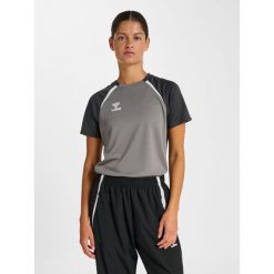 Damski jersey Hummel Lead 2.0. Szare koszulki sportowe damskie Hummel, bez wzorów, z jersey, bez kołnierzyka, bez ramiączek, do piłki nożnej. Za 220.50 zł.