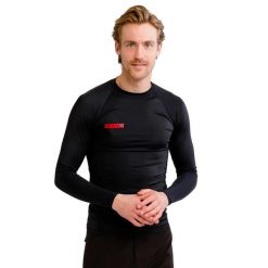 Koszulka z długim rękawem Jobe Sports Rash Guard. Czarne bluzki z długim rękawem męskie JOBE, l, bez wzorów, z lycry, bez kołnierzyka. Za 199.00 zł.