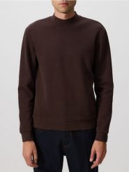 Bluza ze stójką - bordowy. Czerwone bluzy męskie Reserved, l, bez wzorów, z bawełny, bez kaptura. Za 99.99 zł.